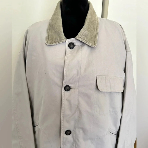North Bay Mens Chore Barn Coat Corduroy Collar Detachable Liner Size Large - Picture 3 of 5